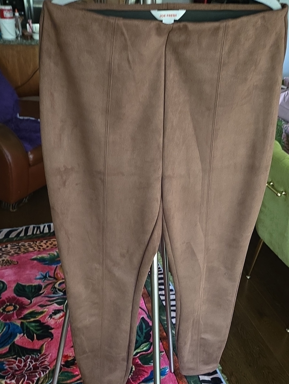 Joe Fresh Brown Suede  Tapered  Pants